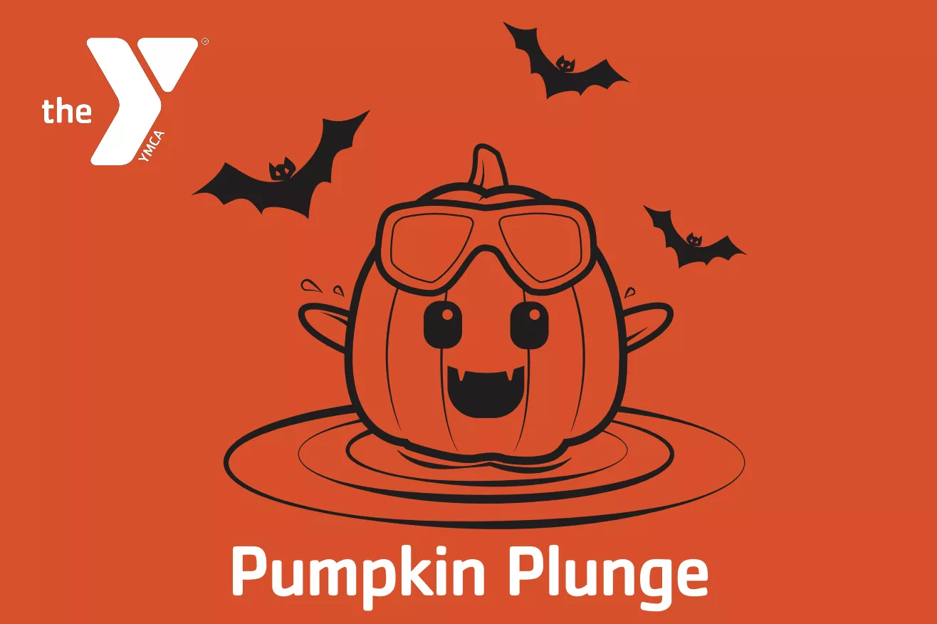 Jack-o-lantern in pool