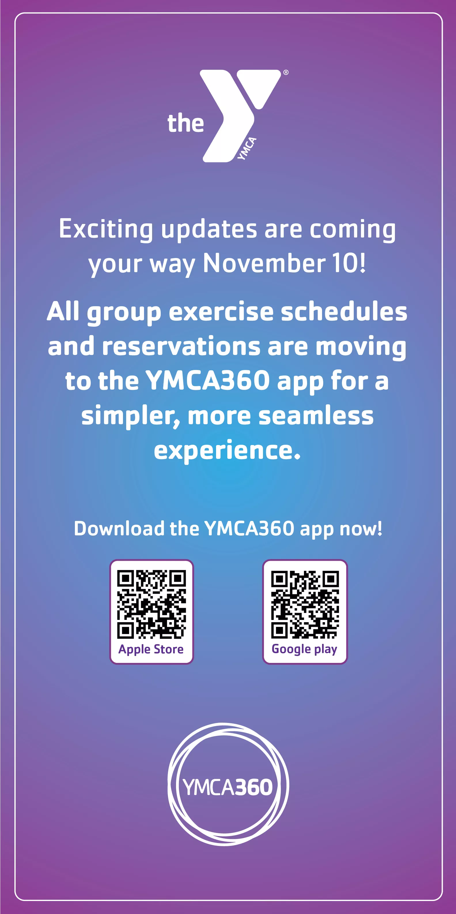 YMCA360 Schedules